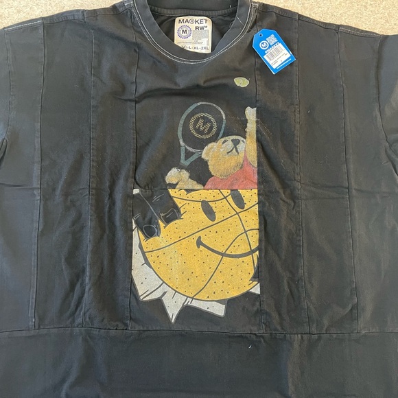 Market Reworked 6 Panel T-shirt size LG - Picture 9 of 10